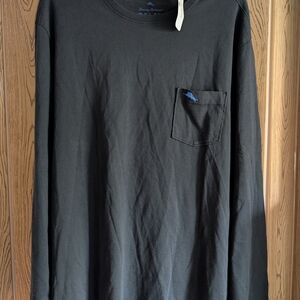 Brand New W/Tags Men's Tommy Bahama Black Long Pocket Sleeve Shirt Size Large